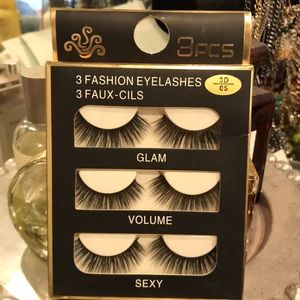 Set of 3 False strip Lashes